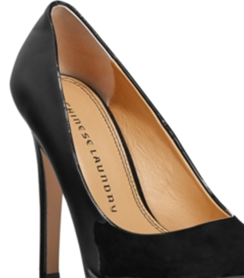 Sapatos plataforma Wonder femininos Chinese Laundry, pretos, tamanho 5,5 m