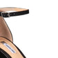 Sapatos abertos de couro Kivah da INC International Concepts para mulheres, pretos, tamanho 6,5 M