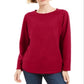 Moletom esportivo feminino Karen Scott Fleece vermelho tamanho médio