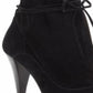 Bota feminina Vince Camuto Avera Suede Preta Tamanho 9 M