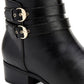 Botas femininas Charter Club Jaimee com bico fechado e cano curto - marrom, tamanho 6,5 M
