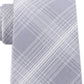 Gravata xadrez Tyler Grid masculina Kenneth Cole Reaction cinza tamanho regular