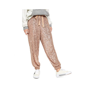 Calça Harém com Lantejoulas Night Moves Feminina da Free People, Dourada, Tamanho P