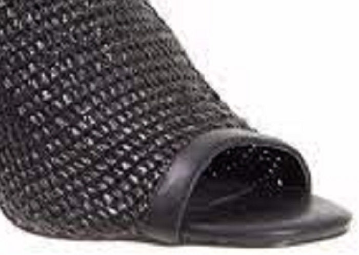 Sandália de salto alto Steve Madden feminina, preta, tamanho 11 M