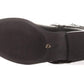 Botas femininas Thalia Sodi Vada com bico fechado e cano alto, pretas, tamanho 7