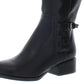 Botas de montaria Tommy Hilfiger Merritt de couro sintético femininas, pretas, tamanho 7 M