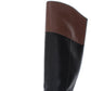 Botas de montaria Tommy Hilfiger Merritt de couro sintético femininas, pretas, tamanho 7 M