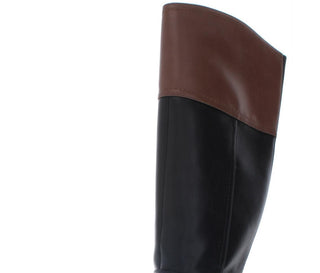 Botas de montaria Tommy Hilfiger Merritt de couro sintético femininas, pretas, tamanho 7 M