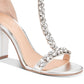 Sandália Jewel Badgley Mischka SILMET Morley Feminina Prata Tamanho 10 M