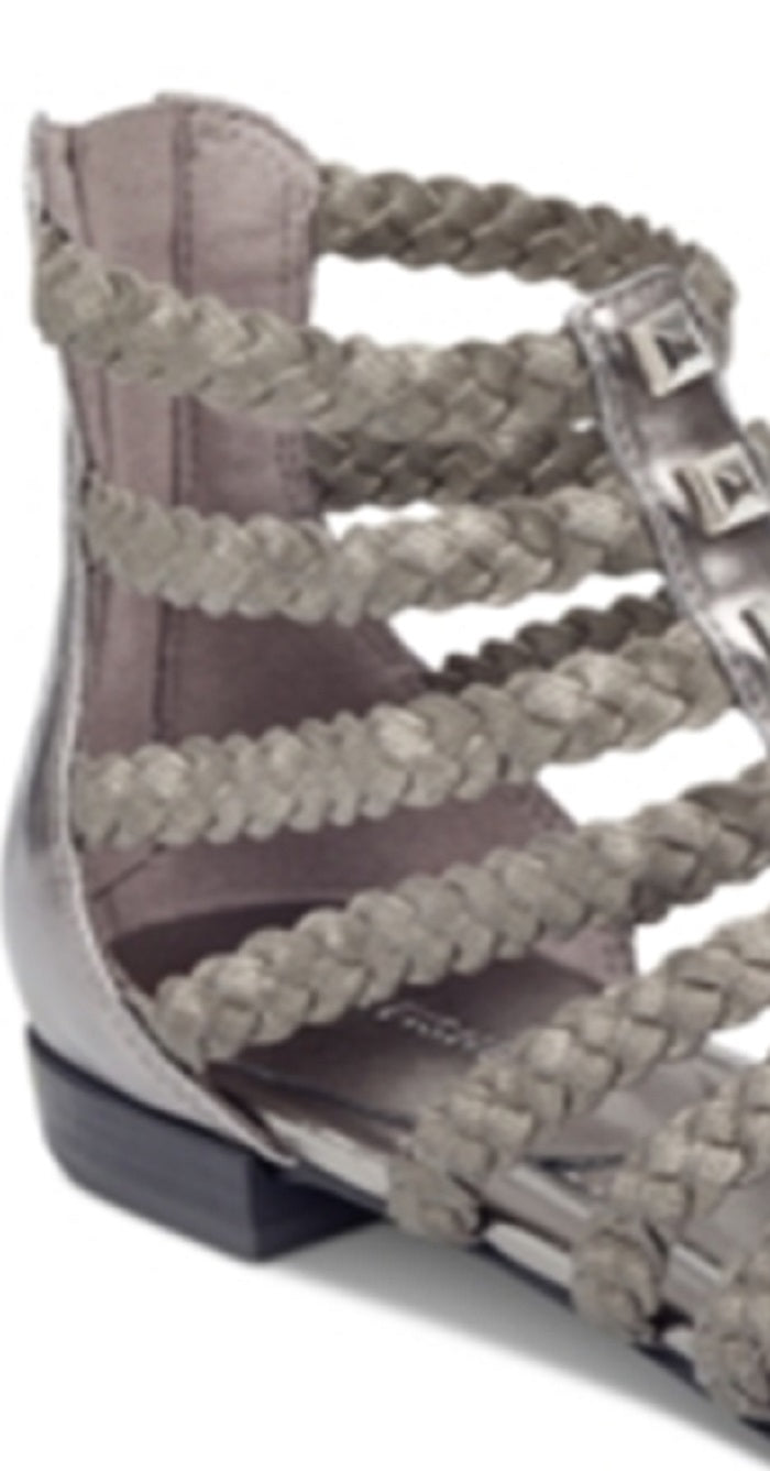 Marc Fisher Pepita Open Toe Casual Gladiador Cinza Tamanho 9 M Feminino