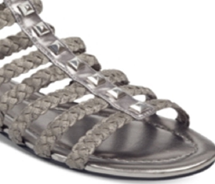 Marc Fisher Pepita Open Toe Casual Gladiador Cinza Tamanho 9 M Feminino