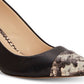 Enzo Angiolini Donata Couro Feminino Bico Fino Clássico Preto Tamanho 6,5 M