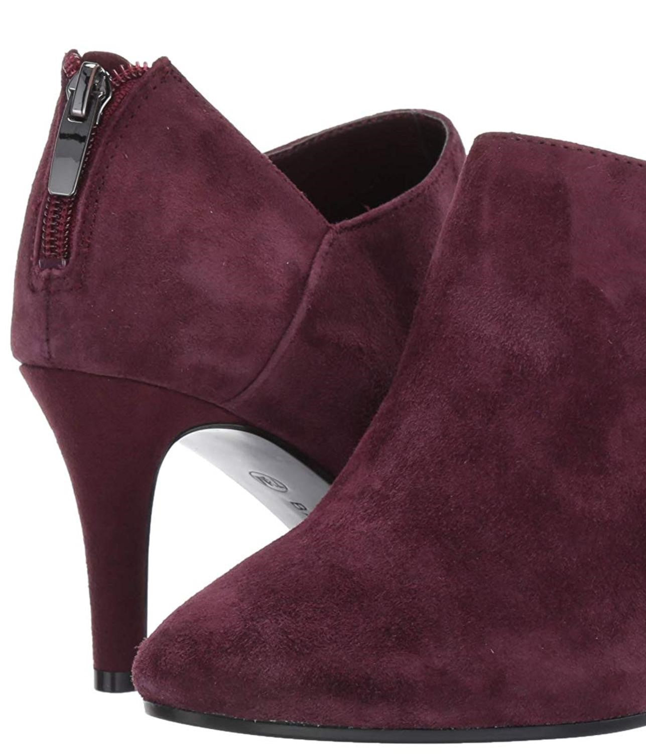 Bandolino Dawn Suede Comfort Shooties Feminino Vermelho Tamanho 6,5 M