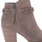 Sam Edelman feminino Minetta Flint Velutto camurça couro cinza tamanho 7 M