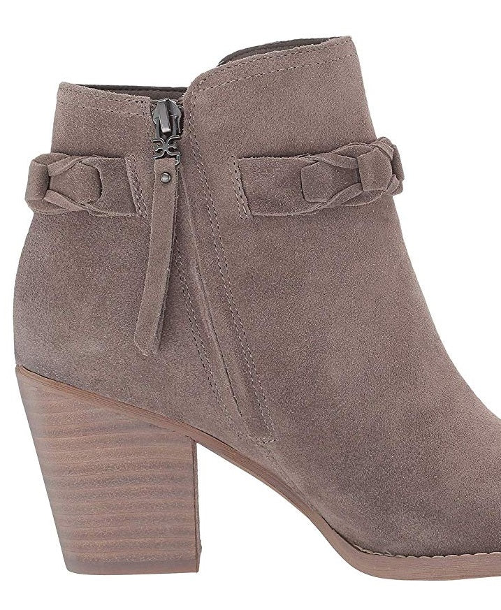 Sam Edelman feminino Minetta Flint Velutto camurça couro cinza tamanho 7 M