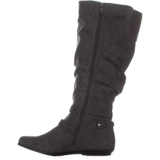 Cliffs by White Mountain Fairfield Almond Toe Knee Feminino Cinza Tamanho 11 M