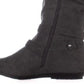 Cliffs by White Mountain Fairfield Almond Toe Knee Feminino Cinza Tamanho 11 M