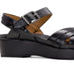 Sandálias femininas Patricia Nash Leila Wedge, pretas, tamanho 9,5 M