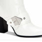 Calvin Klein Cai Bootie Feminino Branco Tamanho 9 M