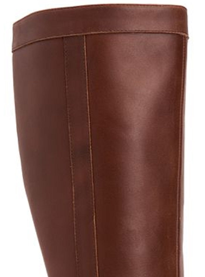 Giani Bernini Rozario Couro Feminino Biqueira Amêndoa Cano Alto Preto Tamanho 9 M