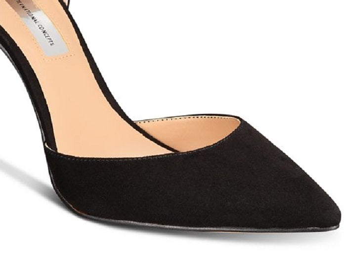 INC International Concepts Sapatos Femininos com Tira no Tornozelo Pretos Tamanho 9,5M