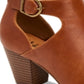 Calça feminina Kennaa Cutout Shooties, marrom, tamanho 8 M, da Style &amp; Co