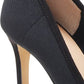 Sapatos de malha listrados Khari femininos da Inc, pretos, tamanho 9M