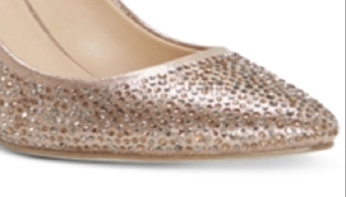 INC International Concepts Zitah6, sapato clássico feminino com bico fino e tecido marrom, tamanho 6 M