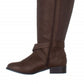 Botas femininas Thalia Sodi Vada com bico fechado e cano alto, tamanho 9W, marrom