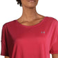 Camiseta Under Armour Fitness Running Feminina Vermelha Tamanho P