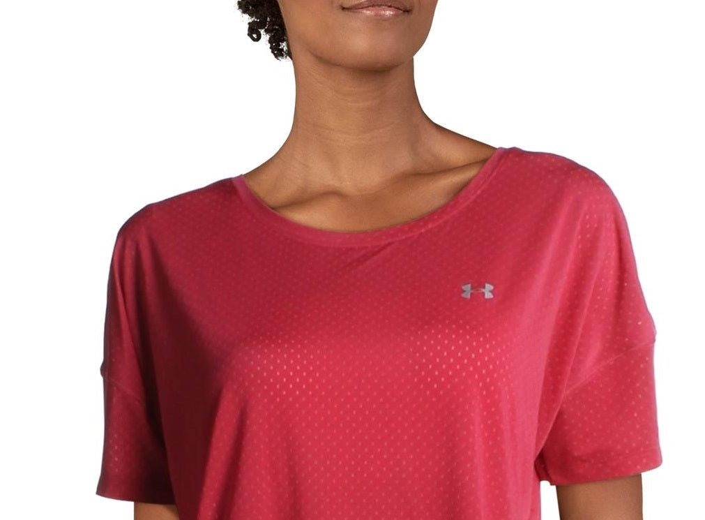 Camiseta Under Armour Fitness Running Feminina Vermelha Tamanho P