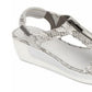 Sandálias femininas Kenneth Cole Reaction Pepea com zíper e salto plataforma, brancas, tamanho 5 M