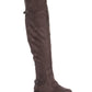 Botas femininas American Rag Adarra de cano alto, bico fechado, marrom, tamanho 11 M