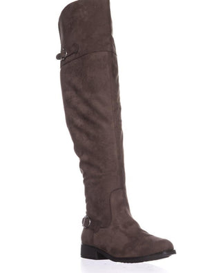 Botas femininas American Rag Adarra de cano alto, bico fechado, marrom, tamanho 11 M