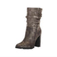 Botas femininas Katy Perry Raina Fabric bico fino cano médio cinza tamanho 10 M