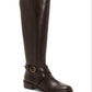 Bota Fadora Feminina de Couro com Bico Redondo, Inc International Concepts, Preta