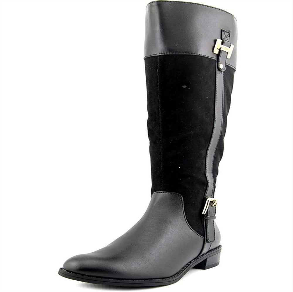 Karen Scott Deliee Almond Toe Knee High Botas Femininas Pretas Tamanho 6,5M-WC
