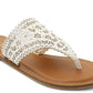 Sandálias femininas XOXO Rhonda Slip-on, brancas, tamanho 6,5 m