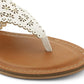 Sandálias femininas XOXO Rhonda Slip-on, brancas, tamanho 6,5 m