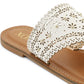 Sandálias femininas XOXO Rhonda Slip-on, brancas, tamanho 6,5 m