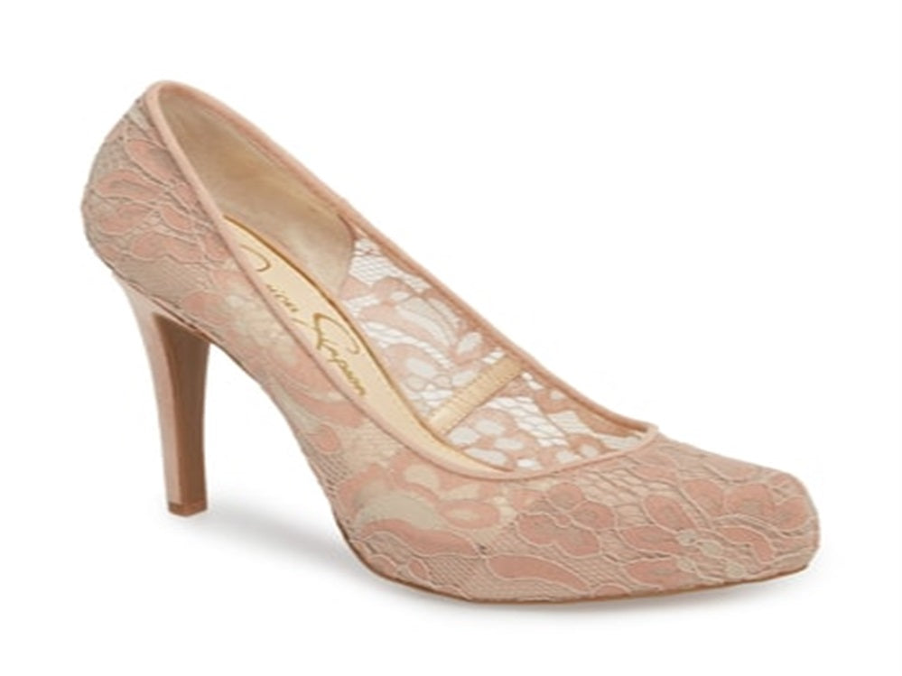 Jessica Simpson Parisah Lace Scarpin Feminino Marrom Tamanho 10 M