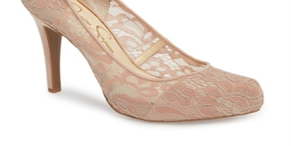Jessica Simpson Parisah Lace Scarpin Feminino Marrom Tamanho 10 M