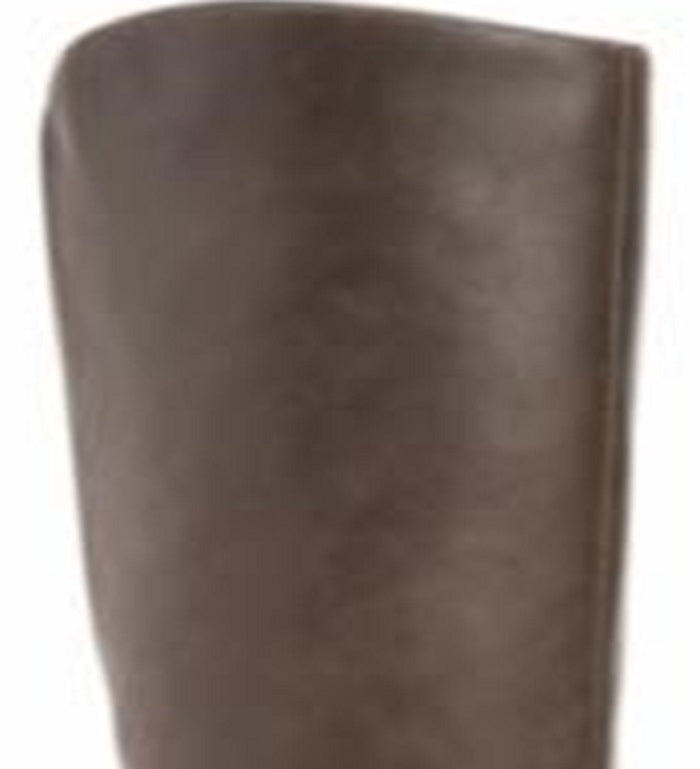 Estilo &amp; Co. Feminino Kindellp Tecido Biqueira Fechada Joelho Alto Moda Marrom Tamanho 8 M