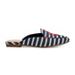 CC35 Marshel Slip on Flat Mules Anchor Azul Tamanho 7M