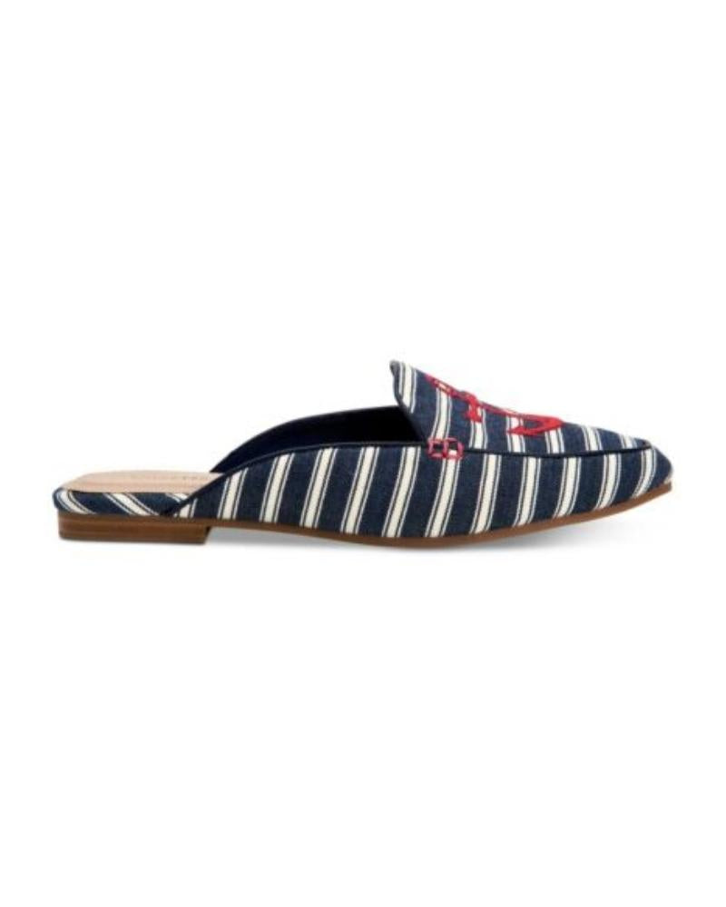 CC35 Marshel Slip on Flat Mules Anchor Azul Tamanho 7M