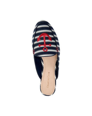 CC35 Marshel Slip on Flat Mules Anchor Azul Tamanho 7M