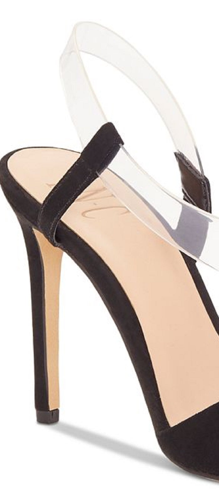 INC International Concepts Sapatos Femininos Clássicos com Bico Fino e Envoltório no Tornozelo, Pretos, Tamanho 10 M