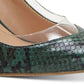 INC International Concepts Sapatos Khione Vinil Feminino Multi Animal Verde Tamanho 8,5 M