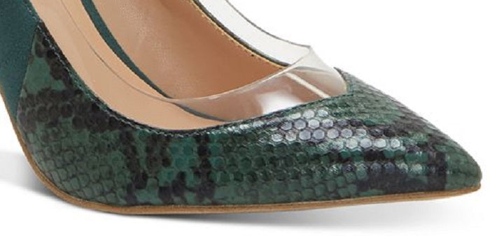 INC International Concepts Sapatos Khione Vinil Feminino Multi Animal Verde Tamanho 8,5 M