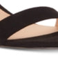 INC International Concepts Sapatos femininos de tecido com listras abertas, pretos, tamanho 7 M